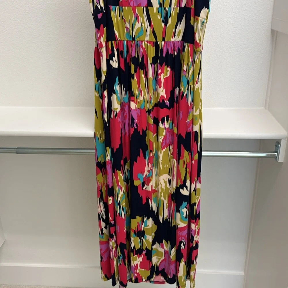Sabrina & Blue Women’s 3X Maxi Dress Abstract Floral Sleeveless Flowy Comfy Cute - Picture 10 of 11